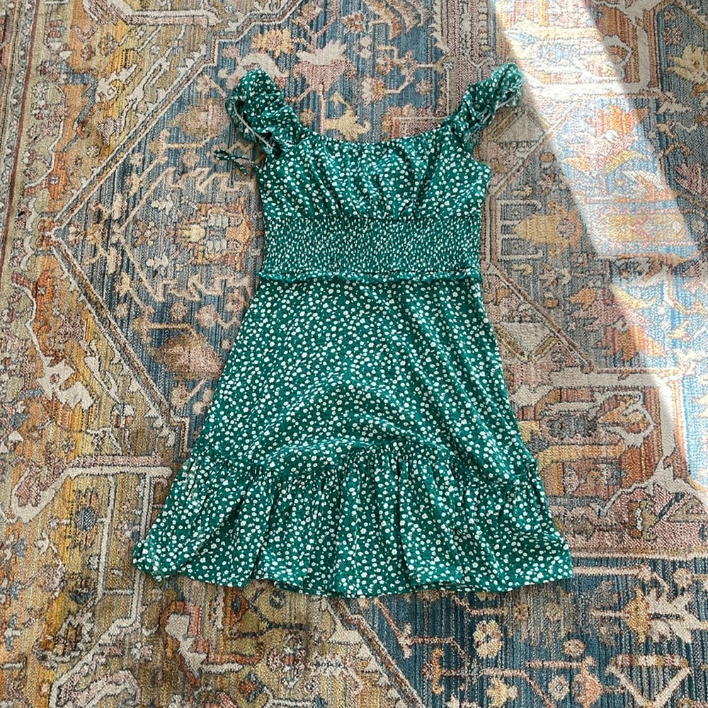 Green Floral Amazon Dress